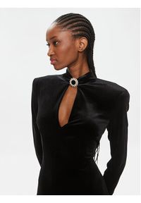Nissa Sukienka koktajlowa RS14358 Czarny Slim Fit. Kolor: czarny. Materiał: syntetyk. Styl: wizytowy