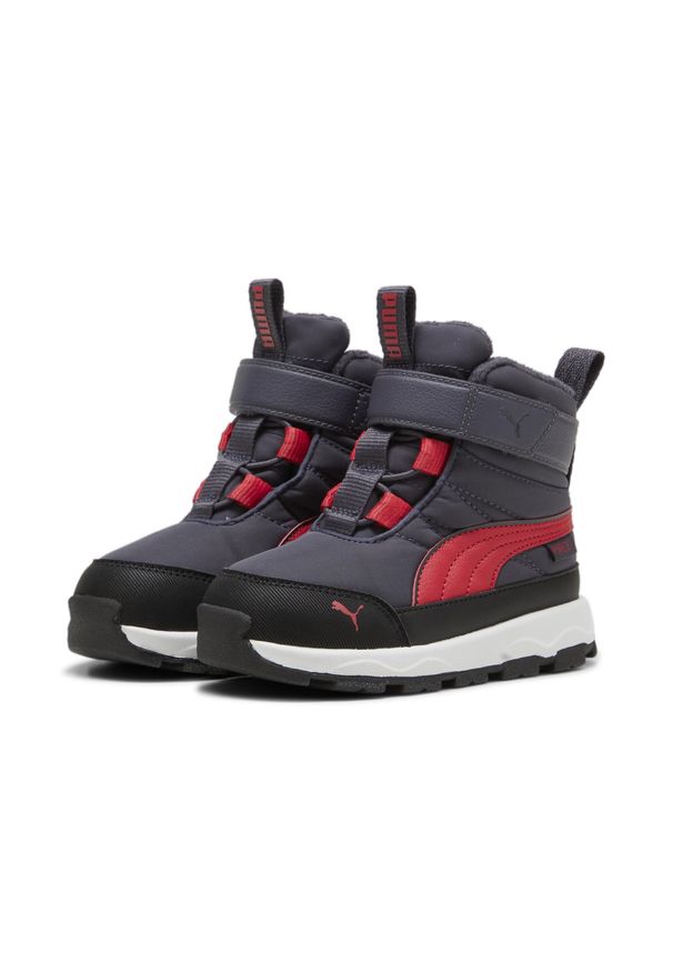 Puma - Buty dla małych dzieci PUMA Evolve PUMA Galactic Gray Tart Cherry Black Red. Kolor: czerwony, wielokolorowy, szary, czarny