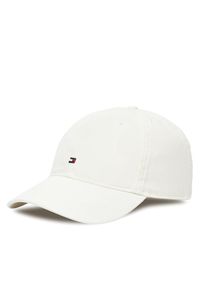 TOMMY HILFIGER - Tommy Hilfiger Czapka z daszkiem Flag Soft 6 Panel AM0AM13426 Biały. Kolor: biały. Materiał: materiał, bawełna