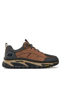 skechers - Skechers Sneakersy Arch Fit Road Walker 237488/BRMT Brązowy. Kolor: brązowy. Materiał: skóra