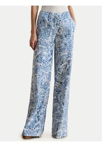 Lauren Ralph Lauren - LAUREN RALPH LAUREN Spodnie materiałowe 200P08927001 Niebieski jasny Wide Leg. Kolor: niebieski. Materiał: len #1
