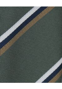 Klasyczny Krawat Klubowy - Alties - w Prążek, Stonowana Zieleń. Materiał: tkanina. Wzór: prążki. Styl: klasyczny #4