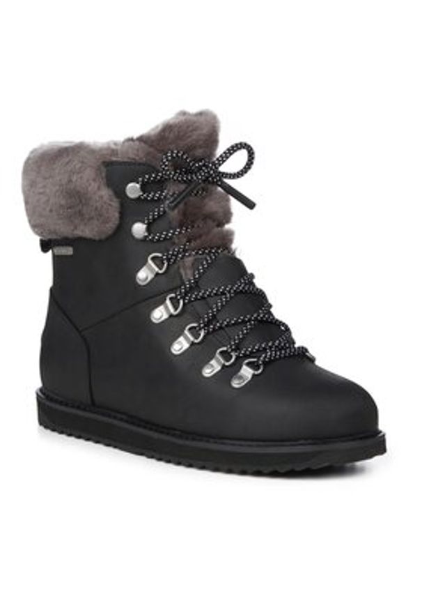 EMU Australia Śniegowce Larawag Leather W12937 Czarny. Kolor: czarny. Materiał: skóra