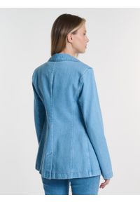 Big-Star - Marynarka damska jeansowa niebieska Lia 204. Okazja: na co dzień. Kolor: niebieski. Materiał: jeans. Styl: klasyczny, elegancki, casual #6