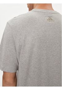 Adidas - adidas T-Shirt Essentials Single Jersey Linear Embroidered Logo T-Shirt IC9277 Szary Regular Fit. Kolor: szary. Materiał: bawełna #5