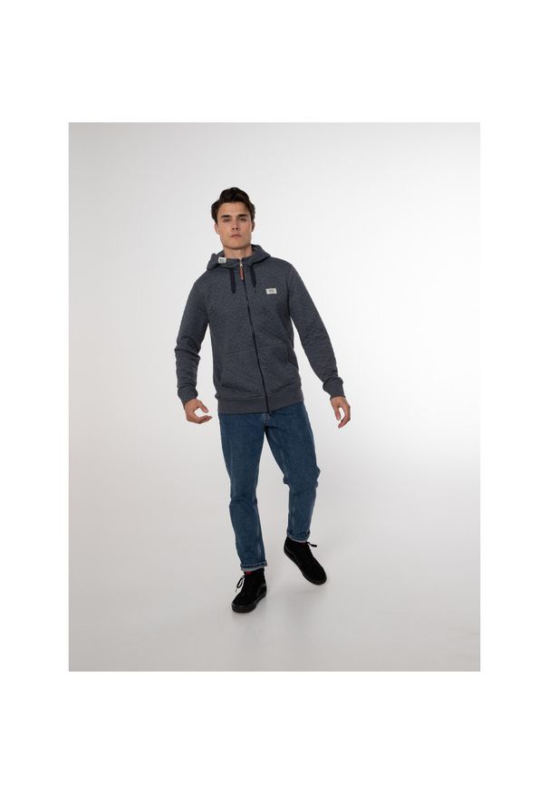 Bluza męska Protest NXGOXFORDY full zip hoody. Typ kołnierza: kaptur. Kolor: niebieski. Materiał: materiał