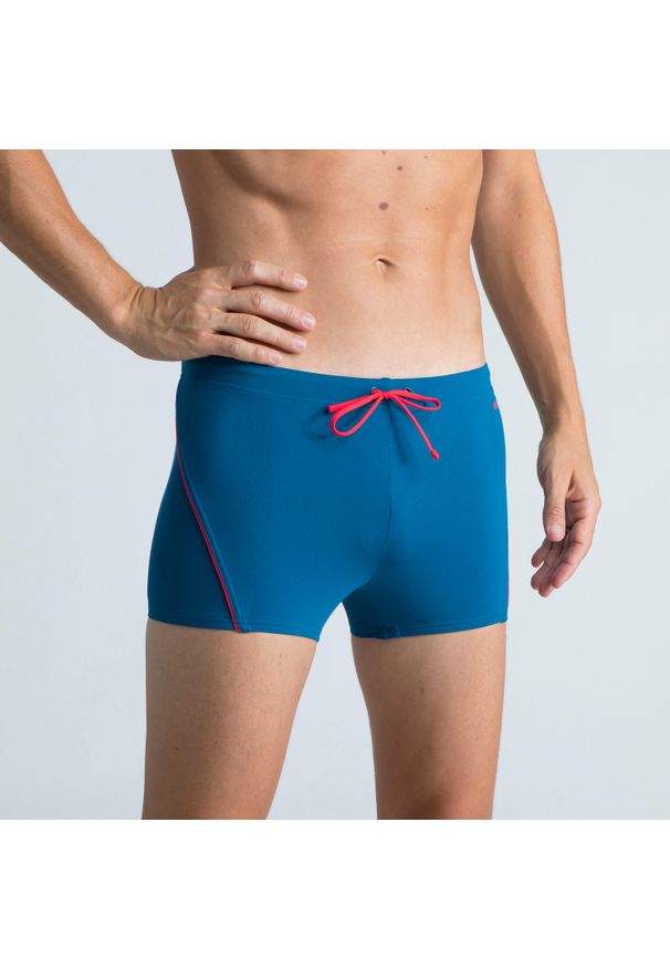 NABAIJI - Bokserki pływackie męskie Nabaiji 100 Plus. Kolor: turkusowy, niebieski, czerwony, wielokolorowy. Materiał: poliester, materiał