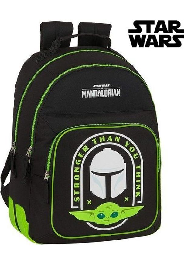 The mandalorian Plecak szkolny The Mandalorian Czarny Kolor Zielony. Kolor: zielony, wielokolorowy, czarny