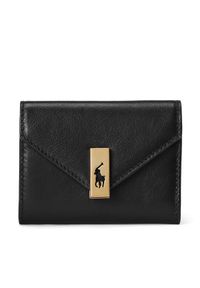 Polo Ralph Lauren Mały Portfel Damski 427886734001 Czarny. Kolor: czarny. Materiał: skóra