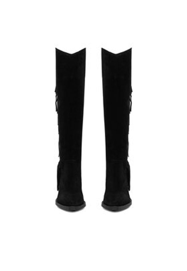 Badura Kozaki EO-AZARIA-0791-25 Czarny. Kolor: czarny. Materiał: skóra, zamsz