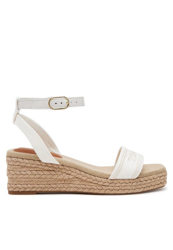 TOMMY HILFIGER - Tommy Hilfiger Espadryle Tommy Hilfiger Espad Mid Wedge FW0FW08805 Écru. Materiał: materiał