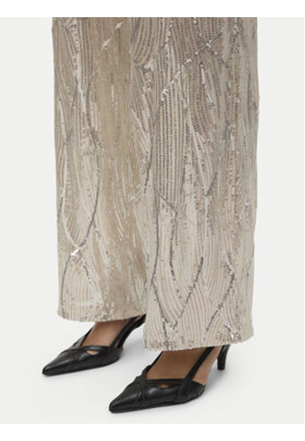 Vero Moda Spodnie materiałowe Ellen 10319016 Beżowy Straight Fit. Kolor: beżowy. Materiał: syntetyk