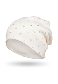 Czapka zimowa Peterson PTN HAT-04 biała. Kolor: biały. Materiał: materiał. Wzór: aplikacja. Sezon: zima