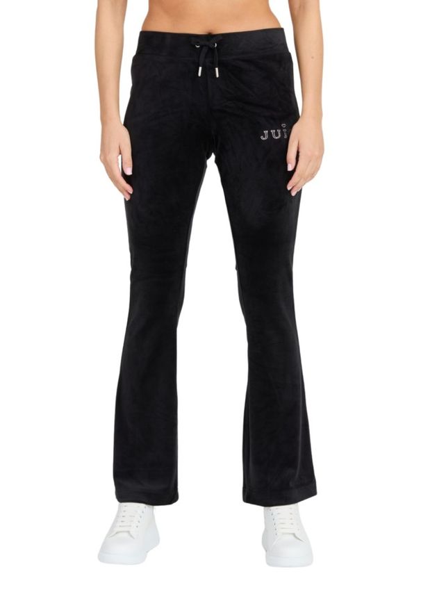 Juicy Couture - JUICY COUTURE Czarne damskie spodnie dresowe Lisa Regal, Rozmiar XS. Kolor: czarny. Materiał: dresówka. Długość: długie