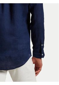 Polo Ralph Lauren Koszula 710968915007 Granatowy Slim Fit. Typ kołnierza: polo. Kolor: niebieski. Materiał: len