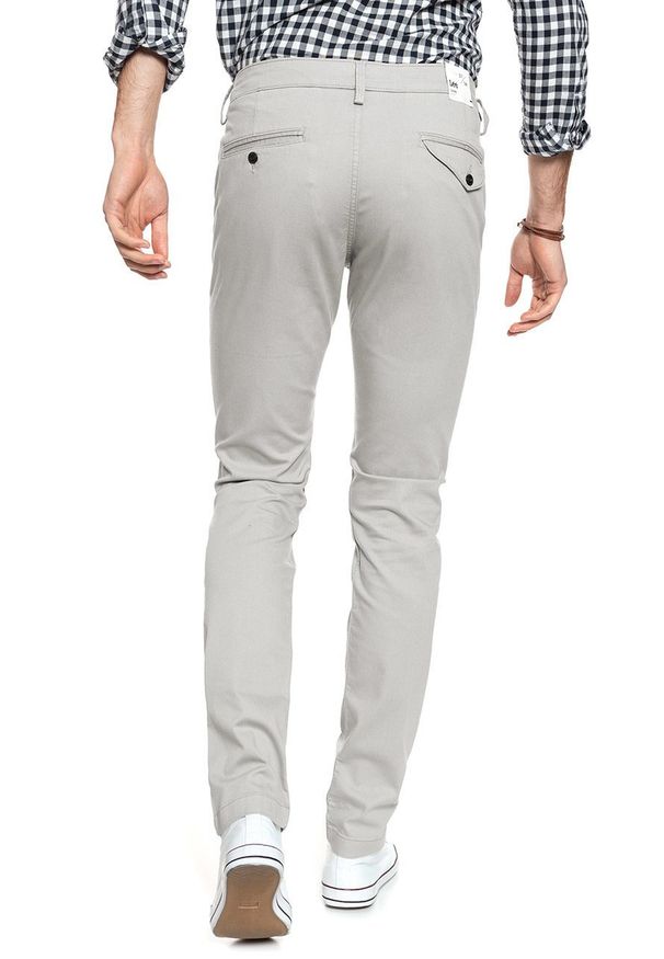 Lee - LEE SPODNIE MĘSKIE CHINO LT GREIGE L768LV64 112121091. Materiał: materiał