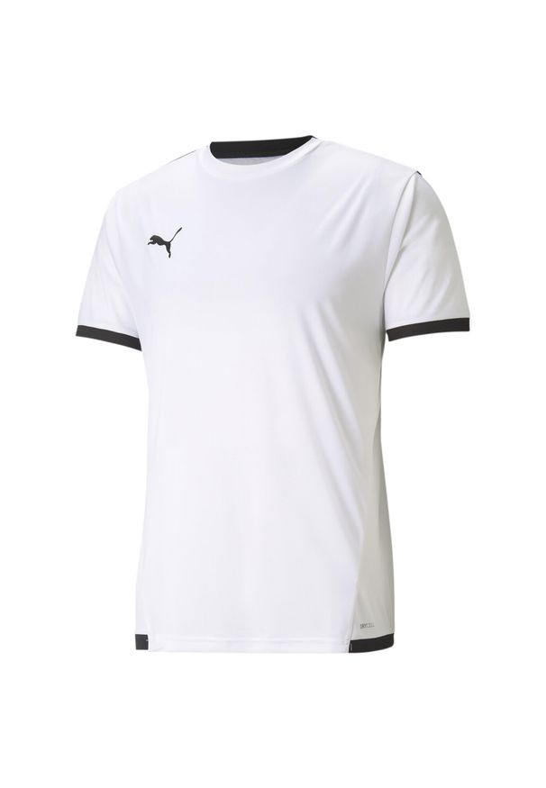 Koszulka męska Puma teamLIGA Jersey. Kolor: biały, wielokolorowy, czarny. Materiał: jersey