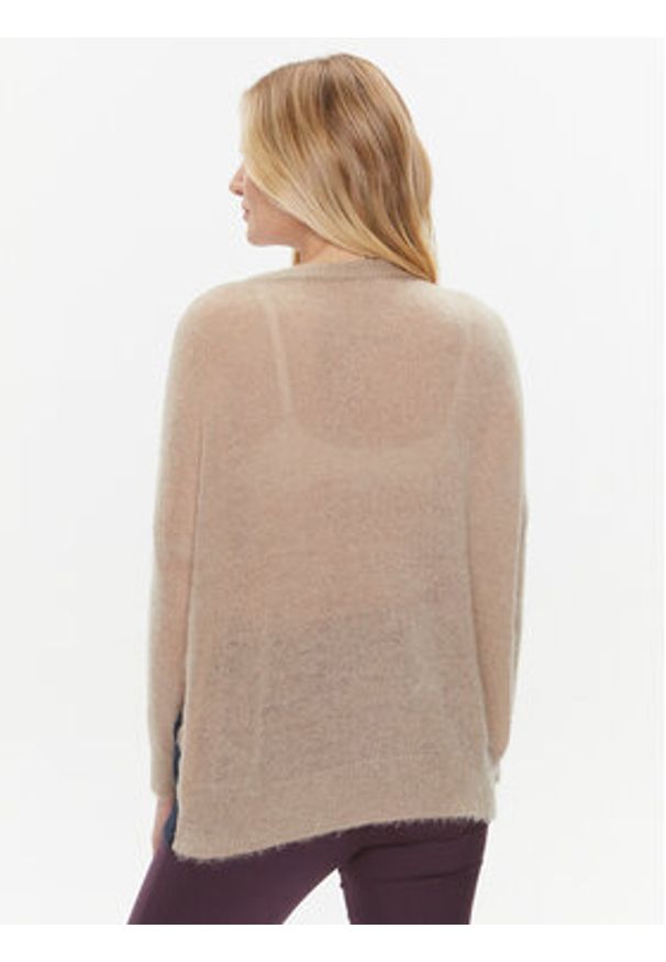 Marella Sweter Gineceo 2333662137200 Beżowy Regular Fit. Kolor: beżowy. Materiał: syntetyk