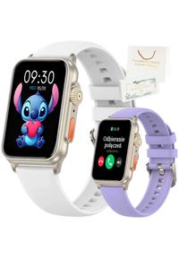 Rubicon Zegarek dziecięcy SMARTWATCH na Komunię Rubicon RNCF06 white/purple. Rodzaj zegarka: smartwatch #1