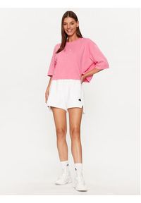 Adidas - adidas T-Shirt ALL SZN Fleece Washed IK4262 Różowy Loose Fit. Kolor: różowy. Materiał: bawełna #3