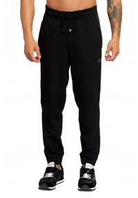 EA7 Emporio Armani - EA7 Spodnie dresowe z lampasami. Kolor: czarny. Materiał: poliester. Wzór: aplikacja #6
