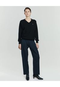 ANIA KUCZYŃSKA - Czarny wełniany sweter z kaszmirem Notte. Kolor: czarny. Materiał: wełna, kaszmir. Długość rękawa: długi rękaw. Długość: długie. Wzór: aplikacja #3