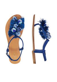 DeeZee Sandały F103-100 Granatowy. Kolor: niebieski. Materiał: materiał #4