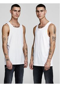 Jack & Jones Komplet tank topów Basic 12133910 Biały Regular Fit. Kolor: biały. Materiał: bawełna #4