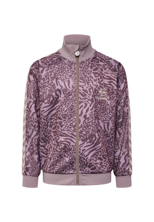 Dziecięca bluza dresowa Hummel hmlWild. Kolor: wielokolorowy, fioletowy, różowy. Materiał: dresówka. Wzór: motyw zwierzęcy