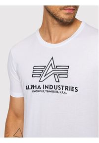 Alpha Industries T-Shirt Basic 118505 Biały Regular Fit. Kolor: biały. Materiał: bawełna #2