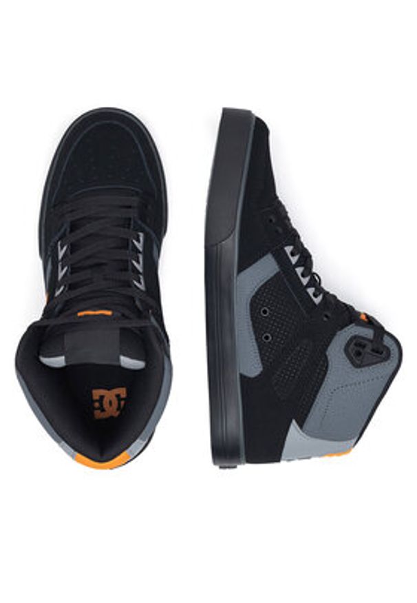 DC Sneakersy PURE HIGH-TOP WC ADYS400043-XKNS Czarny. Kolor: czarny. Materiał: skóra