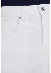 Pepe Jeans spódnica jeansowa bawełniana Rachel Skirt kolor biały mini prosta. Okazja: na co dzień. Stan: podwyższony. Kolor: biały. Materiał: bawełna. Styl: casual #3