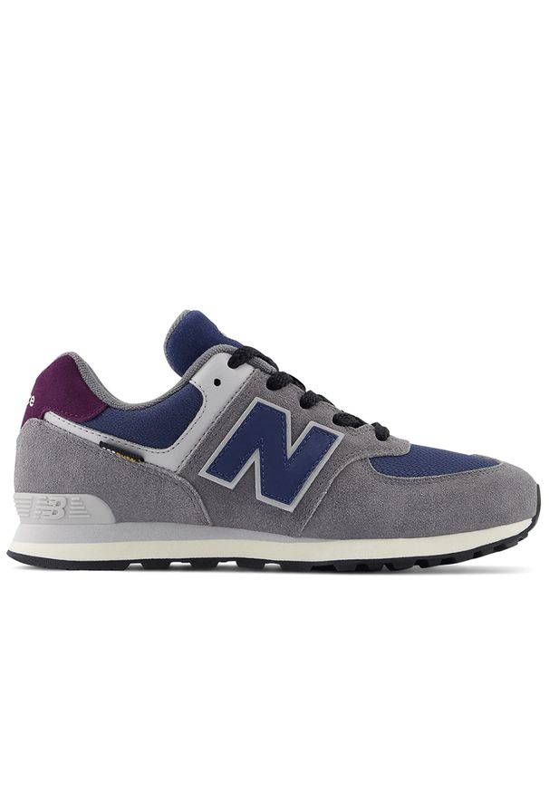 Buty New Balance GC574KGN - szare. Okazja: na co dzień. Zapięcie: sznurówki. Kolor: szary. Materiał: guma, materiał, tkanina. Szerokość cholewki: normalna. Model: New Balance 574