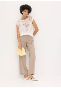 bonprix - Bluzka. Kolor: biały. Wzór: nadruk, kwiaty #3