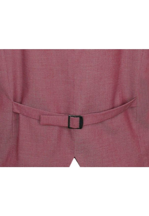 JaniMen - Elegancka Kamizelka Męska - Janimen - Czerwona - Slim. Kolor: czerwony. Materiał: wiskoza, poliester. Styl: elegancki