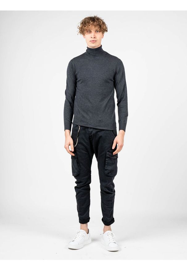 Xagon Man Sweter "Turtleneck" | A22081&ELV18 | Mężczyzna | Szary Melanż. Okazja: na co dzień. Typ kołnierza: golf. Kolor: szary. Materiał: wełna, poliester, nylon, akryl. Wzór: melanż. Styl: casual