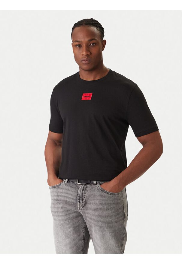 Hugo T-Shirt Diragolino212 50447978 Czarny Regular Fit. Kolor: czarny. Materiał: bawełna
