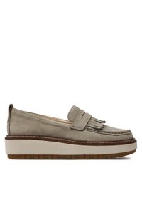 Clarks Mokasyny Oriannaw Loafer 26176640 Szary. Kolor: szary. Materiał: nubuk, skóra