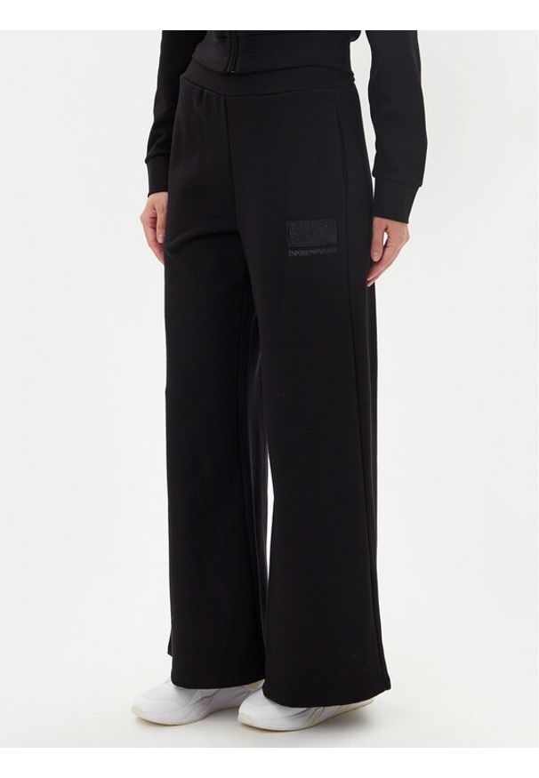 EA7 Emporio Armani Spodnie dresowe 7W000179 AF12473 UC001 Czarny Wide Leg. Kolor: czarny. Materiał: bawełna