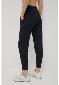 GAP spodnie damskie kolor czarny joggery high waist. Stan: podwyższony. Kolor: czarny. Materiał: dzianina #3