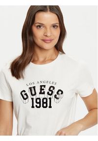 Guess T-Shirt V5RI06 I3Z14 Écru Regular Fit. Materiał: bawełna