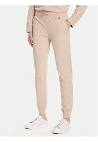 EA7 Emporio Armani Spodnie dresowe 7W000461 AF13135 U1046 Beżowy Regular Fit. Kolor: beżowy. Materiał: bawełna #1