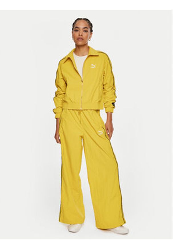 Puma Spodnie dresowe Play Loud T7 626807 Żółty Relaxed Fit. Kolor: żółty. Materiał: syntetyk