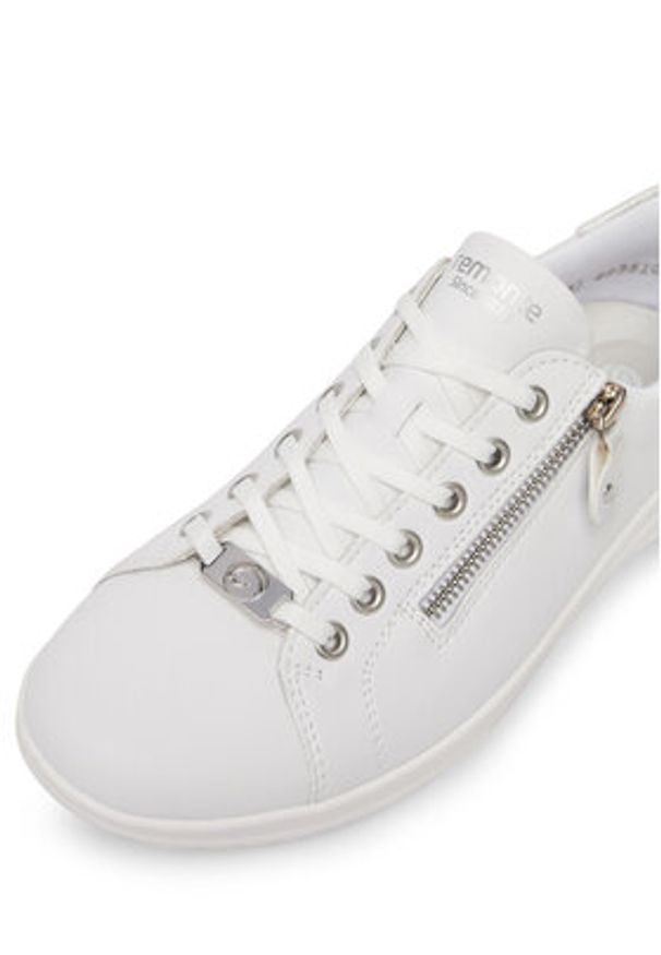 Remonte Sneakersy D1E03-80 Biały. Kolor: biały. Materiał: skóra