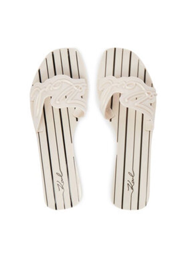 Karl Lagerfeld - KARL LAGERFELD Klapki Jelly KL80008C Biały. Kolor: biały. Materiał: guma