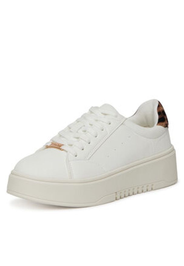 DeeZee Sneakersy AM25232-R Biały. Kolor: biały. Materiał: skóra
