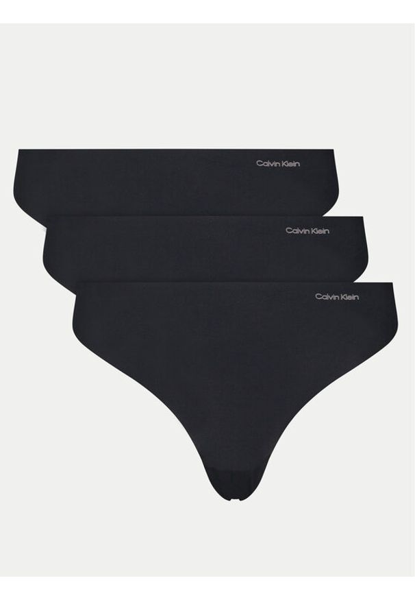 Calvin Klein Underwear Komplet stringów 000QD3558E Czarny. Kolor: czarny. Materiał: syntetyk