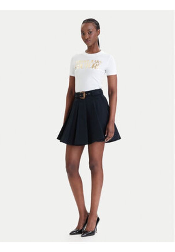 Versace Jeans Couture Spódnica plisowana 80HAE801 N0715 Czarny Regular Fit. Kolor: czarny. Materiał: bawełna