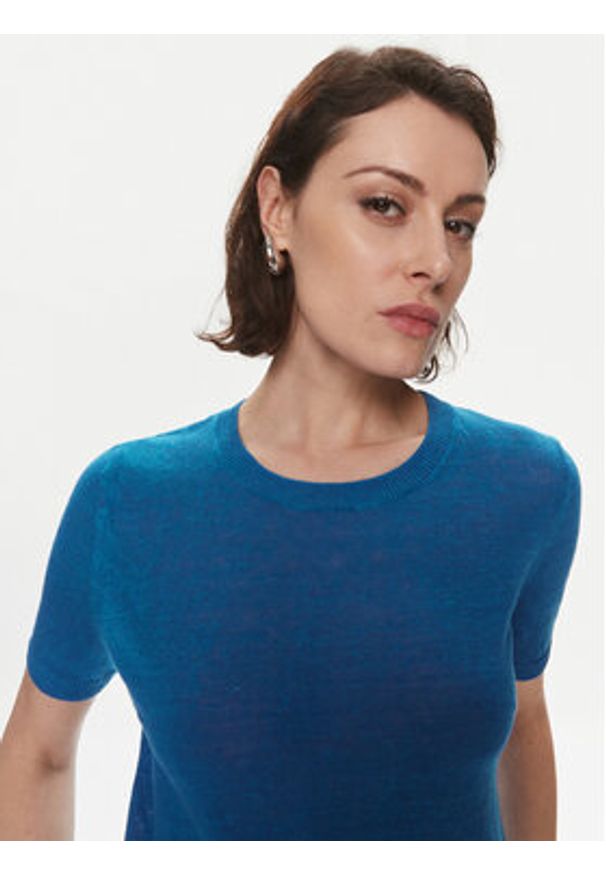 Weekend Max Mara Sweter Pancone 2415361032 Niebieski Regular Fit. Kolor: niebieski. Materiał: len