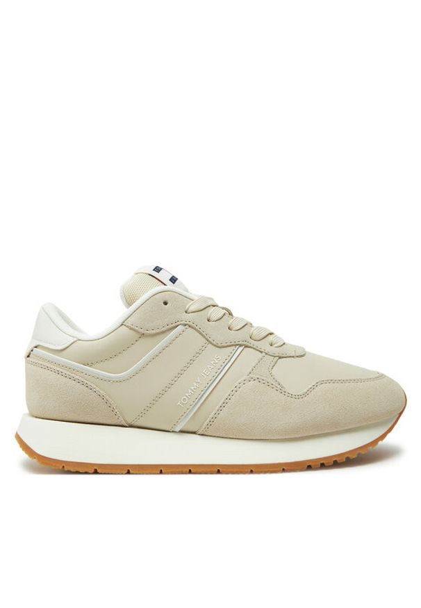 Tommy Jeans Sneakersy Tjw Eva Retro Runner EN0EN02771 Beżowy. Kolor: beżowy. Materiał: zamsz, skóra